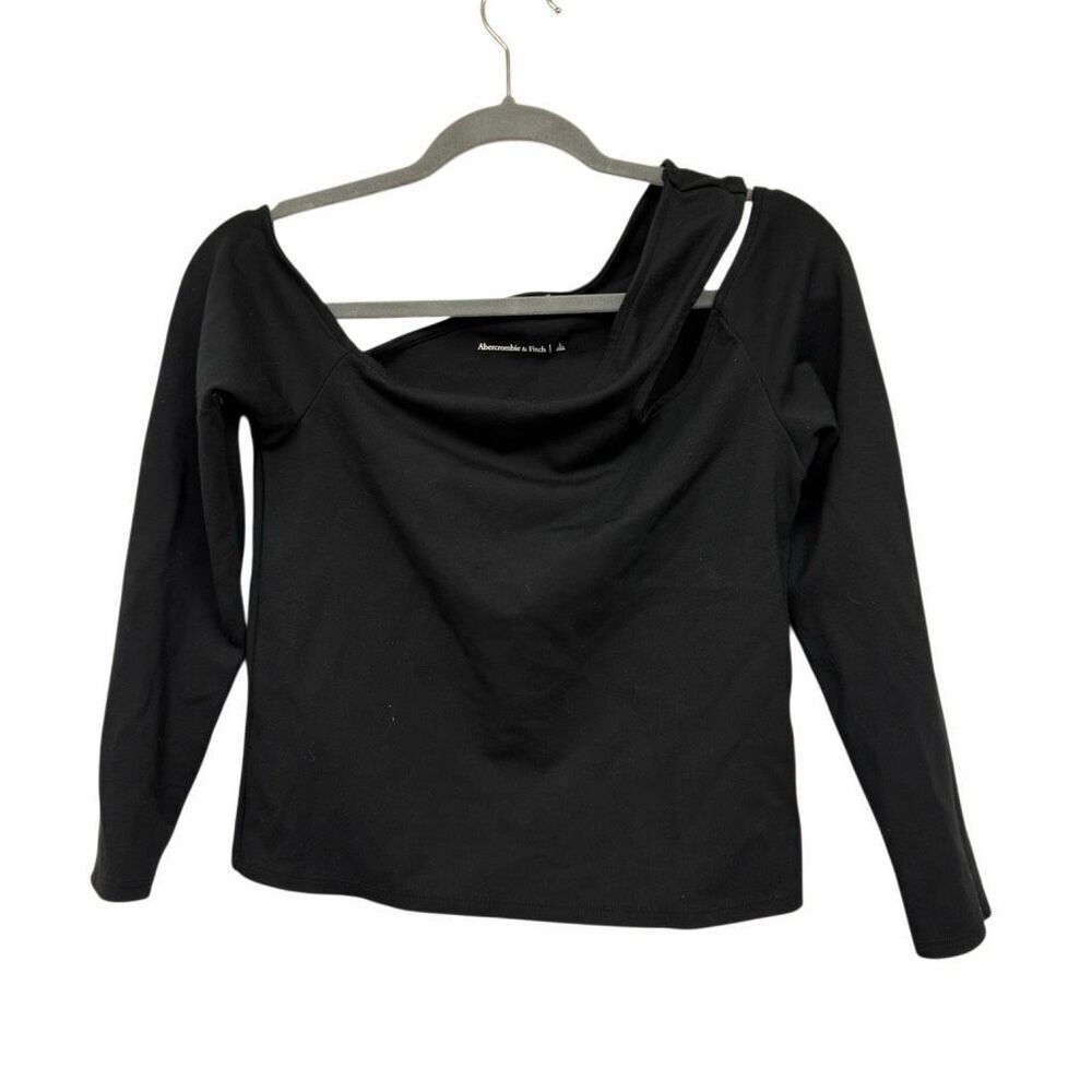 Abercrombie & Fitch black long sleeve blouse size large